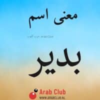 معنى اسم بدير