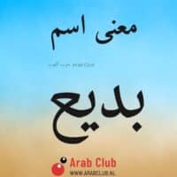 معنى اسم بديع