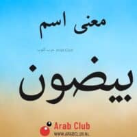 معنى اسم بيضون