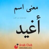 معنى اسم أغيد