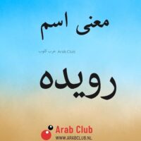 معنى اسم رويده