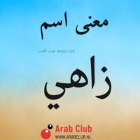 معنى اسم زاهي