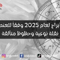 توقعات الأبراج لعام 2025 وفقاً للعنصر الفلكي نقلة نوعية وحظوظ متألقة